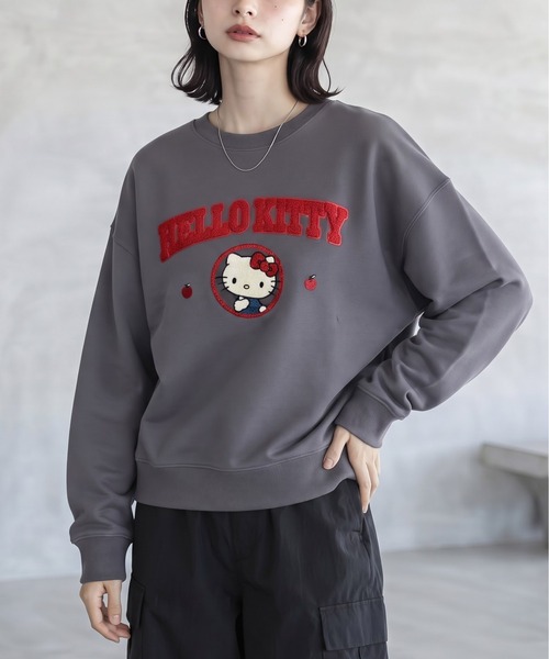 sanrio(サンリオ)の「【SANRIO/サンリオ】キャラクターサガラ刺繍裏起毛クルーネックスウェットトレーナー(WIDE)(スウェット・レディース・パープル/グリーン/クリーム/スミクロ・LARGE/MEDIUM)」の21枚目の写真