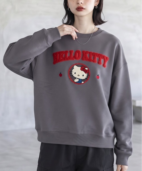 sanrio(サンリオ)の「【SANRIO/サンリオ】キャラクターサガラ刺繍裏起毛クルーネックスウェットトレーナー(WIDE)(スウェット・レディース・パープル/グリーン/クリーム/スミクロ・LARGE/MEDIUM)」の22枚目の写真