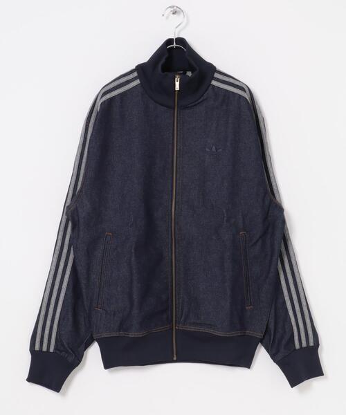 adidas(アディダス)の「adidas DENIM FIREBIRD TRACK TOP(デニムジャケット・メンズ・インディゴブルー・X-LARGE/MEDIUM/LARGE)」の1枚目の写真
