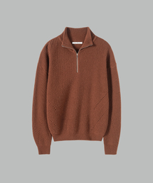 NONBLANK（ノンブランク）の「カシミヤブレンド ルーズフィット ハーフジップアップ カラーニット_WALNUT（ニット/セーター）」