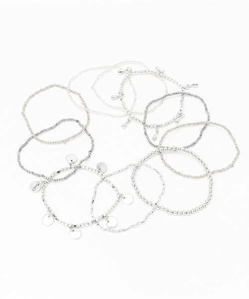 チャイハネ(チャイハネ)の「【チャイハネ】メタルビーズ10本SETブレスレット(ブレスレット・レディース・シルバー/ゴールド・FREE)」の5枚目の写真