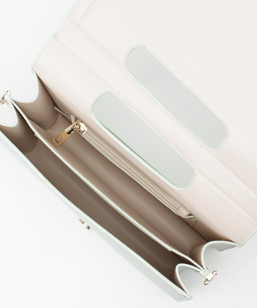 rienda（リエンダ）の「フラップハンドルショルダーBAG（ショルダーバッグ・レディース・ミント/ブラック/ホワイト・FREE）」の9枚目の写真