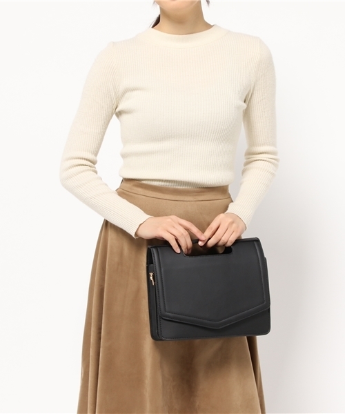 rienda（リエンダ）の「フラップハンドルショルダーBAG（ショルダーバッグ・レディース・ミント/ブラック/ホワイト・FREE）」の10枚目の写真