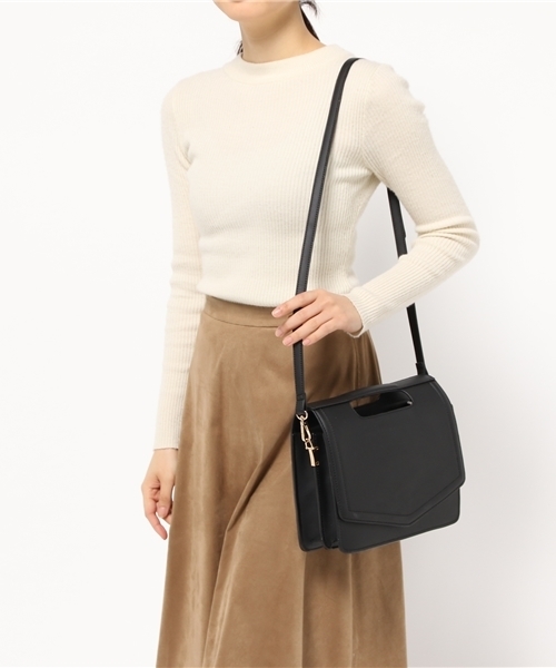 rienda（リエンダ）の「フラップハンドルショルダーBAG（ショルダーバッグ・レディース・ミント/ブラック/ホワイト・FREE）」の4枚目の写真