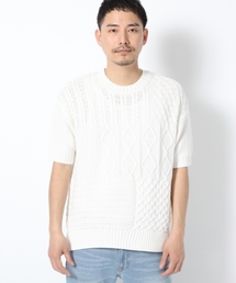 GLOBAL WORK | クレイジーフィッシャーマン半袖/709826(ニット/セーター)