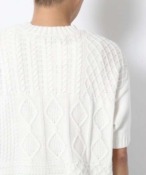 GLOBAL WORK（グローバルワーク）の「クレイジーフィッシャーマン半袖/709826（ニット/セーター・メンズ・ブラック/ネイビー/ホワイト・X-LARGE/MEDIUM/SMALL/LARGE）」の10枚目の写真