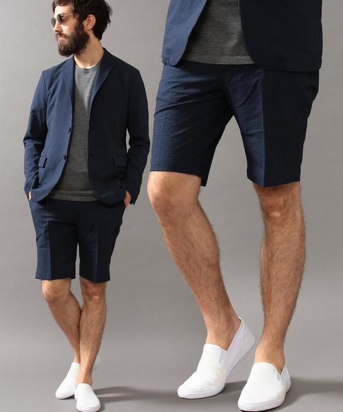 BEAUTY&YOUTH UNITED ARROWS（ビューティーアンドユースユナイテッドアローズ）の「BY ”TORAY” ドライ シアサッカー ショートパンツ◆（その他パンツ・メンズ・ネイビー/その他1/その他2/その他3・MEDIUM/LARGE/SMALL/X-LARGE）」の3枚目の写真