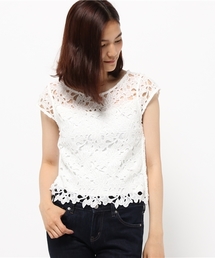 LILIDIA | ケミカルレースTOP(Tシャツ/カットソー)