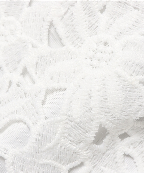 LILIDIA（リリディア）の「ケミカルレースTOP（Tシャツ/カットソー・レディース・アイボリー/ブラック/オレンジ系その他・FREE）」の4枚目の写真