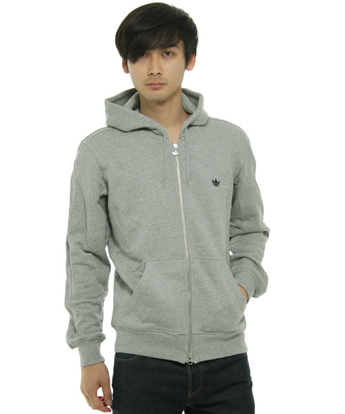 adidas（アディダス）の「PREMIUM HOODIE ZIP（パーカー・メンズ・ブラック/グレー/カーキ・SMALL/MEDIUM/LARGE/X-LARGE）」の3枚目の写真