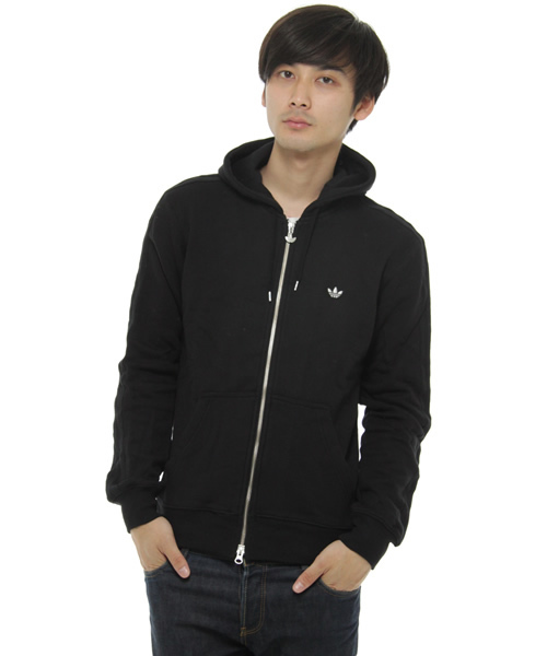 adidas（アディダス）の「PREMIUM HOODIE ZIP（パーカー・メンズ・ブラック/グレー/カーキ・SMALL/MEDIUM/LARGE/X-LARGE）」の2枚目の写真