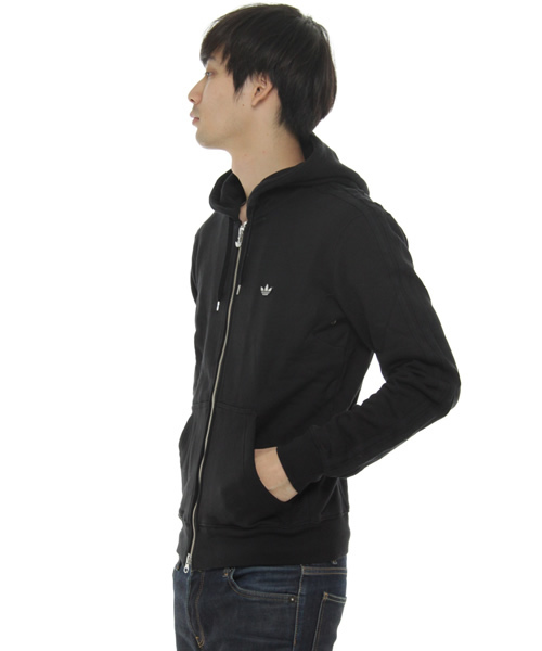 adidas（アディダス）の「PREMIUM HOODIE ZIP（パーカー・メンズ・ブラック/グレー/カーキ・SMALL/MEDIUM/LARGE/X-LARGE）」の4枚目の写真