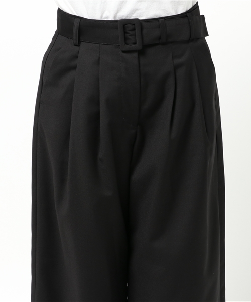 N.（N. Natural Beauty Basic）（エヌエヌナチュラルビューティーベーシック）の「ベルトタックパンツ（その他パンツ・レディース・グレー/ブラック/ブラウン・MEDIUM/SMALL）」の7枚目の写真