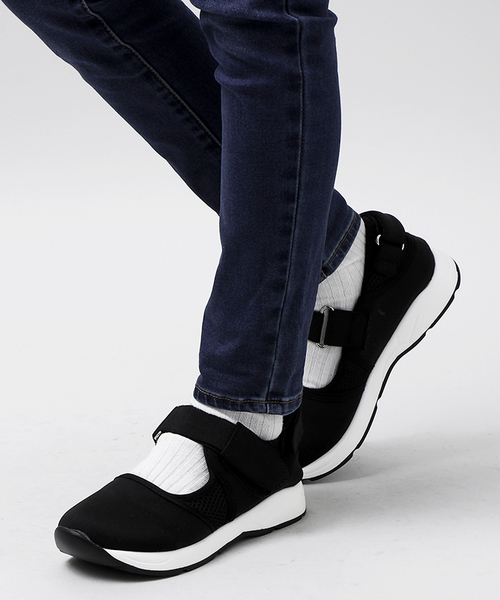 WEGO（ウィゴー）の「DISPARK/ベルクロスニーカー（スニーカー・レディース・キャメル/ブラック/カーキ・MEDIUM/LARGE）」の2枚目の写真