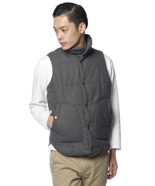 coen（コーエン）の「ウール中綿ベスト（その他アウター・メンズ・ネイビー/グレー・SMALL/LARGE/MEDIUM/X-LARGE）」の3枚目の写真