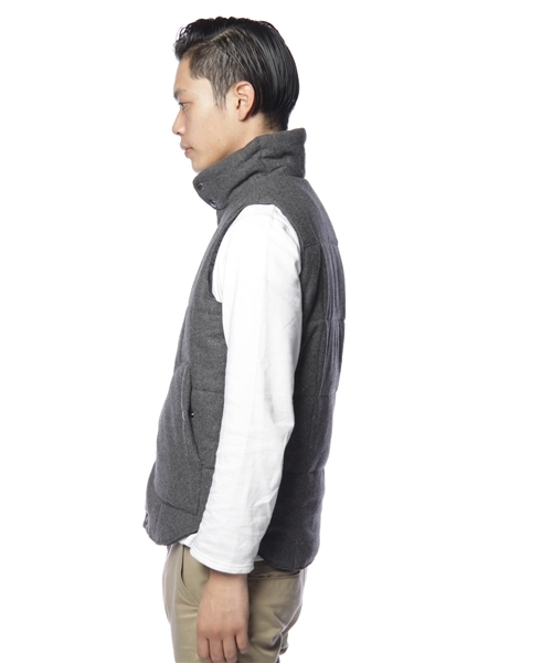 coen（コーエン）の「ウール中綿ベスト（その他アウター・メンズ・ネイビー/グレー・SMALL/LARGE/MEDIUM/X-LARGE）」の4枚目の写真