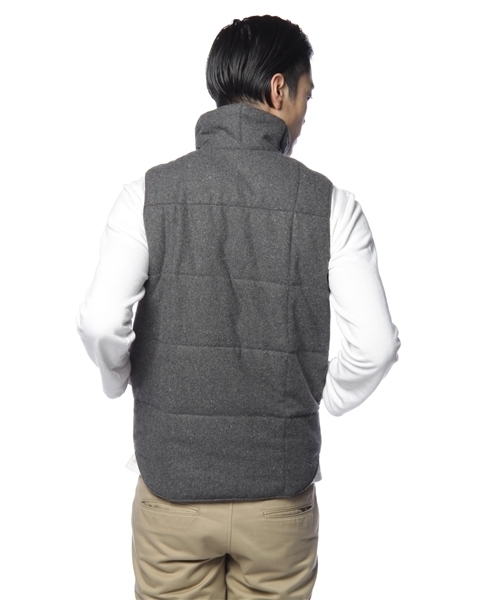 coen（コーエン）の「ウール中綿ベスト（その他アウター・メンズ・ネイビー/グレー・SMALL/LARGE/MEDIUM/X-LARGE）」の5枚目の写真