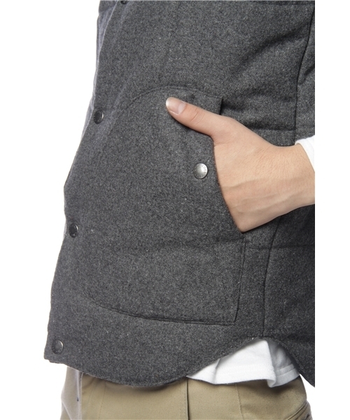 coen（コーエン）の「ウール中綿ベスト（その他アウター・メンズ・ネイビー/グレー・SMALL/LARGE/MEDIUM/X-LARGE）」の7枚目の写真