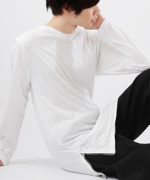 MONO-MART | 2017SS T/C 裾サイドZIP ロング丈カットソー(Tシャツ/カットソー)