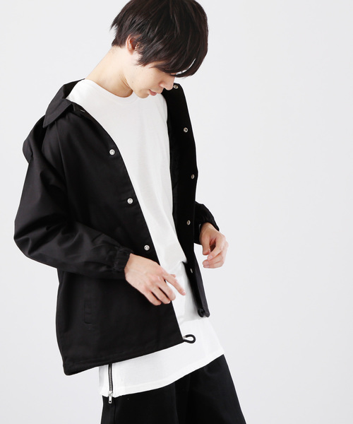 MONO-MART（モノマート）の「T/C 裾サイドZIP ロング丈カットソー（Tシャツ/カットソー・メンズ・オフホワイト/グレー/ブラック・M/L）」の20枚目の写真