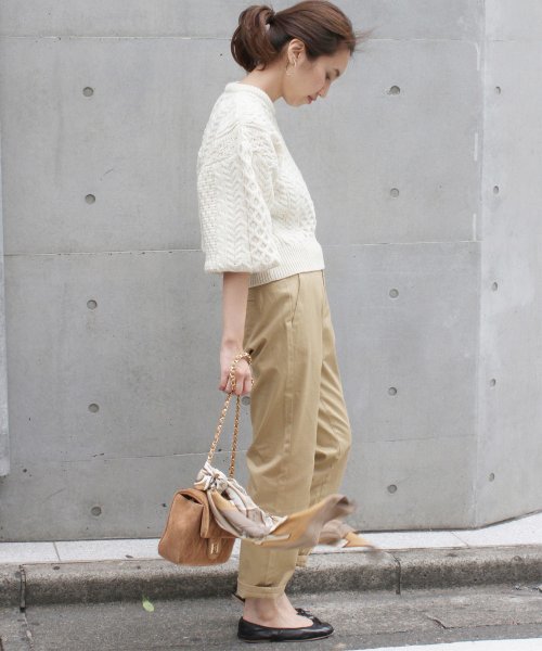 FRAMeWORK（フレームワーク）の「チノテーパードパンツ◆（チノパンツ・レディース・キャメル/ベージュ/ネイビー・36/38/34/40）」の5枚目の写真