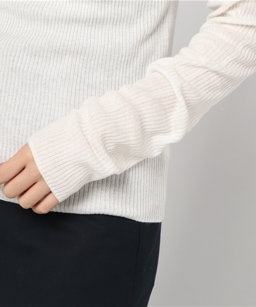 PAGEBOY(ページボーイ)の「ウール混リブVネックニット(ニット/セーター・レディース・オフホワイト/ブラック/モカ/ブルー/レッド・FREE)」の8枚目の写真