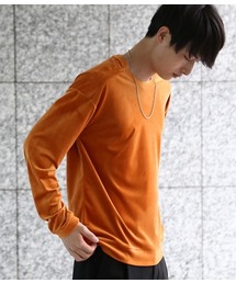 JUNRED | ベロアクルーネックプルオーバーカットソー(Tシャツ/カットソー)