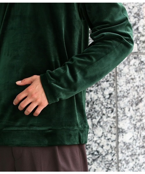 JUNRED（ジュンレッド）の「ベロアクルーネックプルオーバーカットソー（Tシャツ/カットソー・メンズ・ブラック/ネイビー/グリーン/ワイン/ブルー系その他5/グレー/ブルー系その他6/オレンジ/ブルー系その他4・S/M/L）」の14枚目の写真