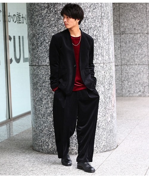 JUNRED（ジュンレッド）の「ベロアクルーネックプルオーバーカットソー（Tシャツ/カットソー・メンズ・ブラック/ネイビー/グリーン/ワイン/ブルー系その他5/グレー/ブルー系その他6/オレンジ/ブルー系その他4・S/M/L）」の19枚目の写真