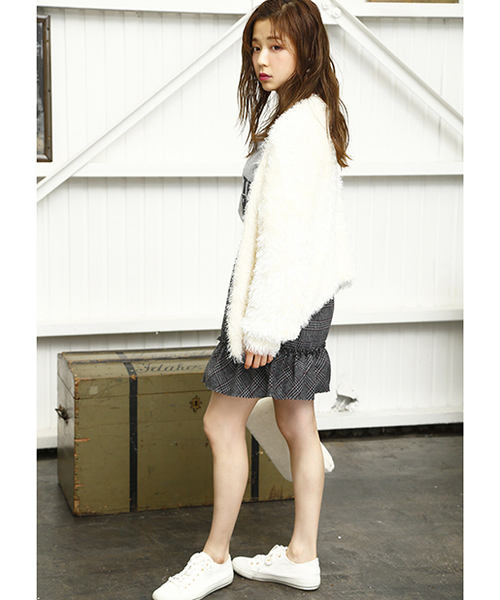 one after another NICE CLAUP（ワンアフターアナザーナイスクラップ）の「モンスターカーディガン（カーディガン/ボレロ・レディース・アイボリー/ベージュ/ブルー系その他/パープル・FREE）」の18枚目の写真