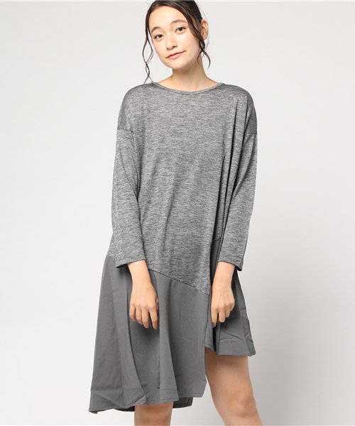 And It アンドイット の アシンメトリー切り替えモダンワンピース ワンピース Wear