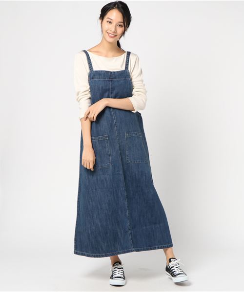 Go Slow Caravan ゴースローキャラバン の Nanea ナネア デニムサロペットワンピース サロペット オーバーオール Wear