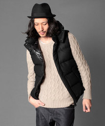 NANO universe | 西川ダウンウールフードベスト(ダウンベスト)