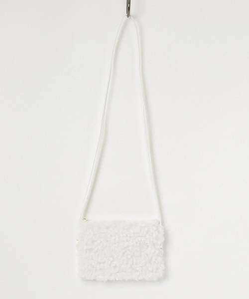 WEGO（ウィゴー）の「WEGO/プチプラプードルファーミニショルダーバッグ（ショルダーバッグ・レディース・ブラック/グレー/ライトピンク/アイボリー/ブラウン・FREE）」の9枚目の写真