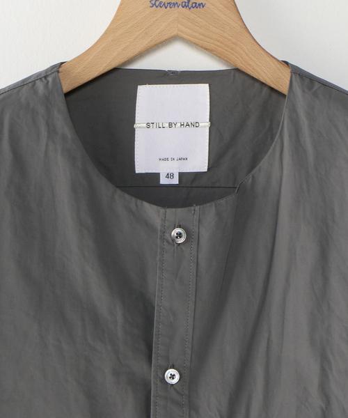 STILL BY HAND（スティルバイハンド）の「＜STILL BY HAND＞ NOCOLLAR SHIRT/シャツ（シャツ/ブラウス・メンズ・ホワイト/グレー/ネイビー・46/48/50）」の5枚目の写真