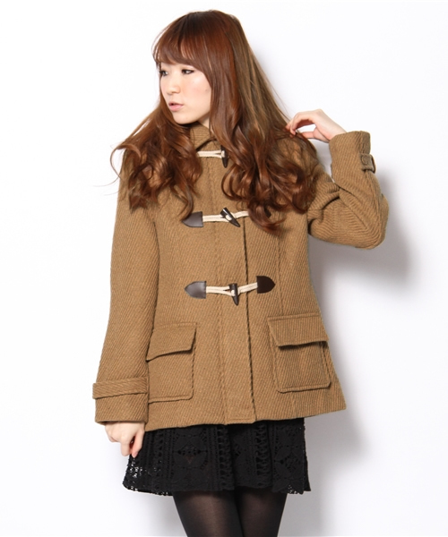 ROSE BUD(ローズバッド)の「S-LC-12202 HOODED DUFFLE COAT(ダッフルコート・レディース・キャメル・ONE SIZE)」の1枚目の写真