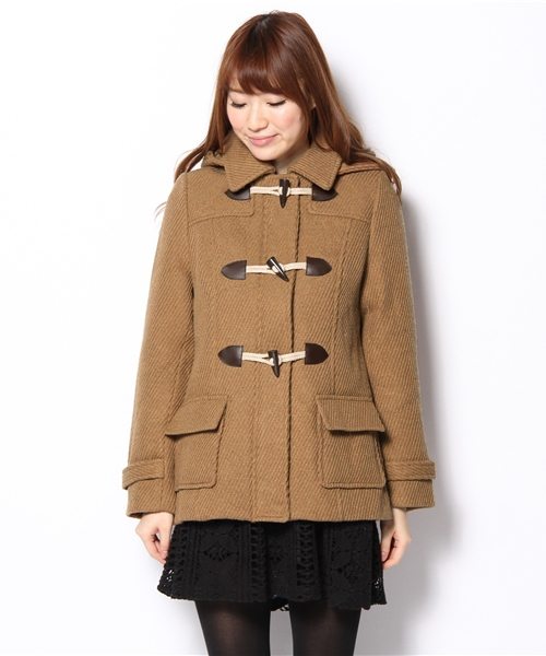ROSE BUD(ローズバッド)の「S-LC-12202 HOODED DUFFLE COAT(ダッフルコート・レディース・キャメル・ONE SIZE)」の2枚目の写真