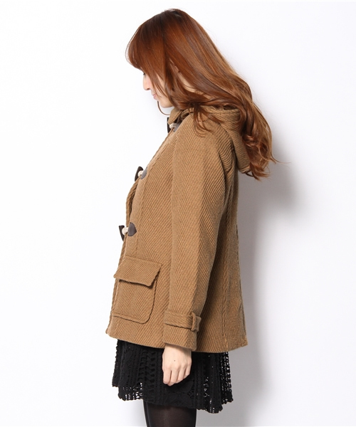 ROSE BUD(ローズバッド)の「S-LC-12202 HOODED DUFFLE COAT(ダッフルコート・レディース・キャメル・ONE SIZE)」の8枚目の写真