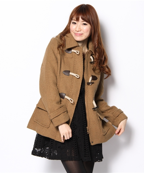 ROSE BUD(ローズバッド)の「S-LC-12202 HOODED DUFFLE COAT(ダッフルコート・レディース・キャメル・ONE SIZE)」の3枚目の写真