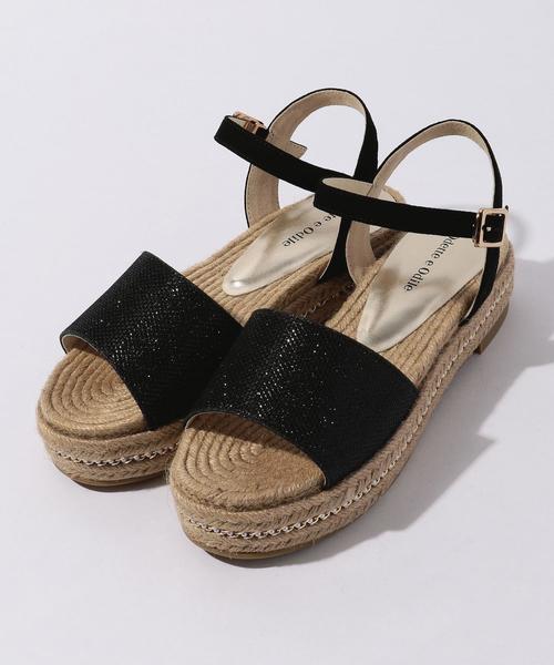 ODETTE E ODILE（オデットエオディール）の「OFC チェーンジュート サンダル30（サンダル・レディース・ゴールド/シルバー/ブラック・35/37/36）」の2枚目の写真