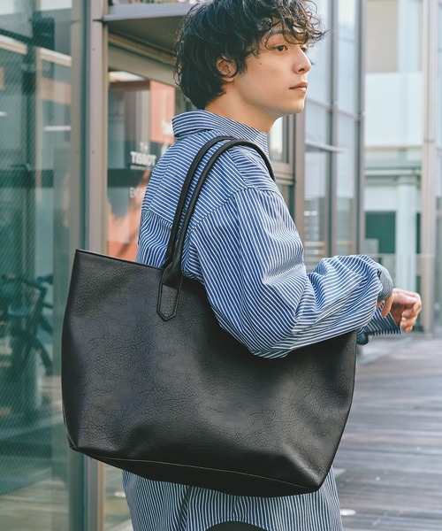 Basic Neoleather Big ToteBag MONO-MART│MONO-MART [モノマート Basic Neoleather Big ToteBag MONO-MART│MONO-MART [モノマート
