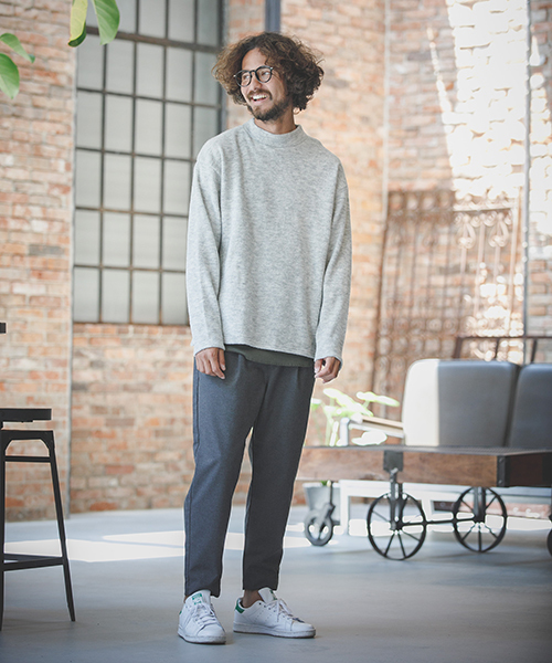 ANGENEHM（アンゲネーム）の「mp6332-TR Tuck Wide Tapered Pants パンツ(MADE IN JAPAN)（その他パンツ・メンズ・キャメル/チャコール/ブラック・S/M/L）」の16枚目の写真