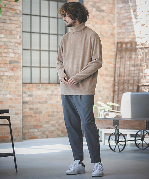 ANGENEHM（アンゲネーム）の「mp6332-TR Tuck Wide Tapered Pants パンツ(MADE IN JAPAN)（その他パンツ・メンズ・キャメル/チャコール/ブラック・S/M/L）」の17枚目の写真