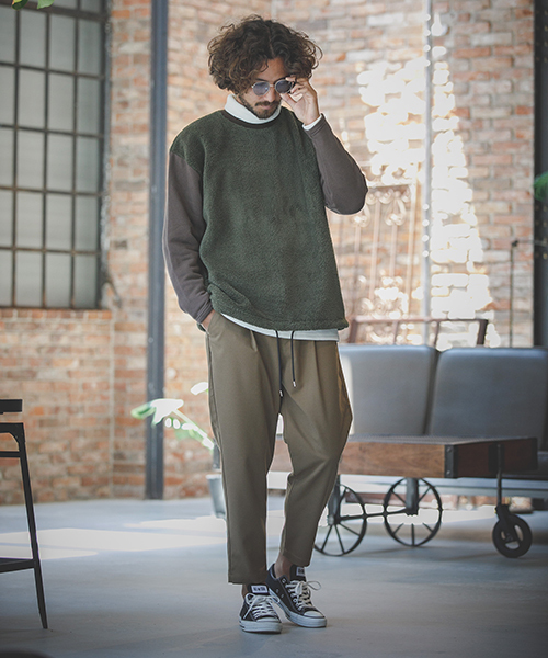 ANGENEHM（アンゲネーム）の「mp6332-TR Tuck Wide Tapered Pants パンツ(MADE IN JAPAN)（その他パンツ・メンズ・キャメル/チャコール/ブラック・S/M/L）」の22枚目の写真