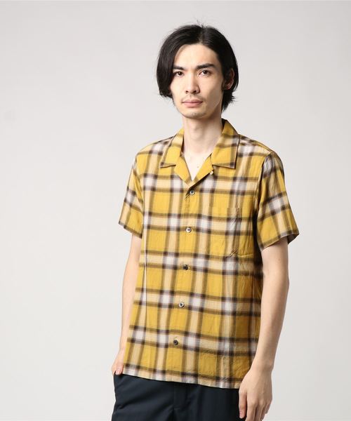 Kazuyuki Kumagai Attachment カズユキクマガイアタッチメント の Kazuyuki Kumagai キュプラレーヨンラミーオンブレーチェックオープンカラーシャツ シャツ ブラウス Wear