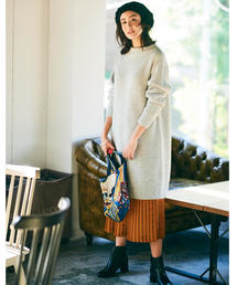 green label relaxing | SC ハミルトン アゼ ボトルネック ニットワンピース(ワンピース)