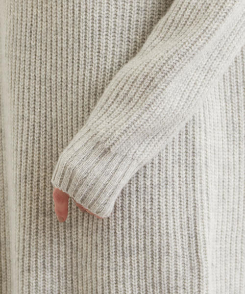 green label relaxing（グリーンレーベルリラクシング）の「SC ハミルトン アゼ ボトルネック ニットワンピース ◆（ワンピース・レディース・ライトグレー/ネイビー/レッド・FREE）」の4枚目の写真
