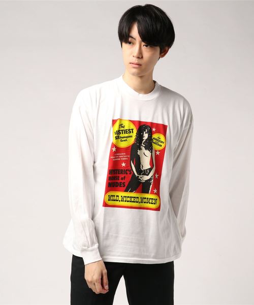 HYSTERIC GLAMOUR（ヒステリックグラマー）の「BUSTIESTリブ付Tシャツ（Tシャツ/カットソー・メンズ・ブラック/グレー/ホワイト・LARGE/SMALL/X-LARGE/MEDIUM）」の2枚目の写真