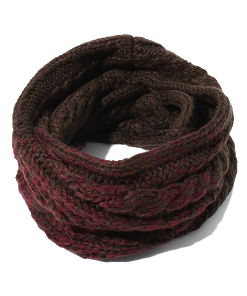 CIAOPANIC（チャオパニック）の「【Ciaopanic】　MIX編みスヌード（ストール/ショール・レディース・ブラック/グレー/レッド/ブラウン・FREE）」の11枚目の写真