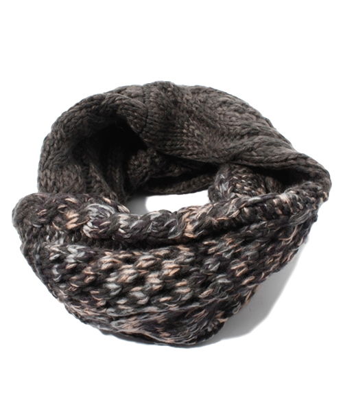 CIAOPANIC（チャオパニック）の「【Ciaopanic】　MIX編みスヌード（ストール/ショール・レディース・ブラック/グレー/レッド/ブラウン・FREE）」の8枚目の写真